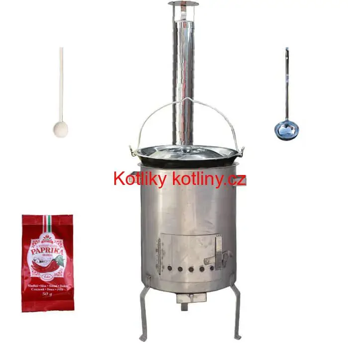 Smaltovaný kotlík 25 L (1,2 mm) + nerezová kotlina (1,5 mm) 42 cm STRONG EXCLUSIVE