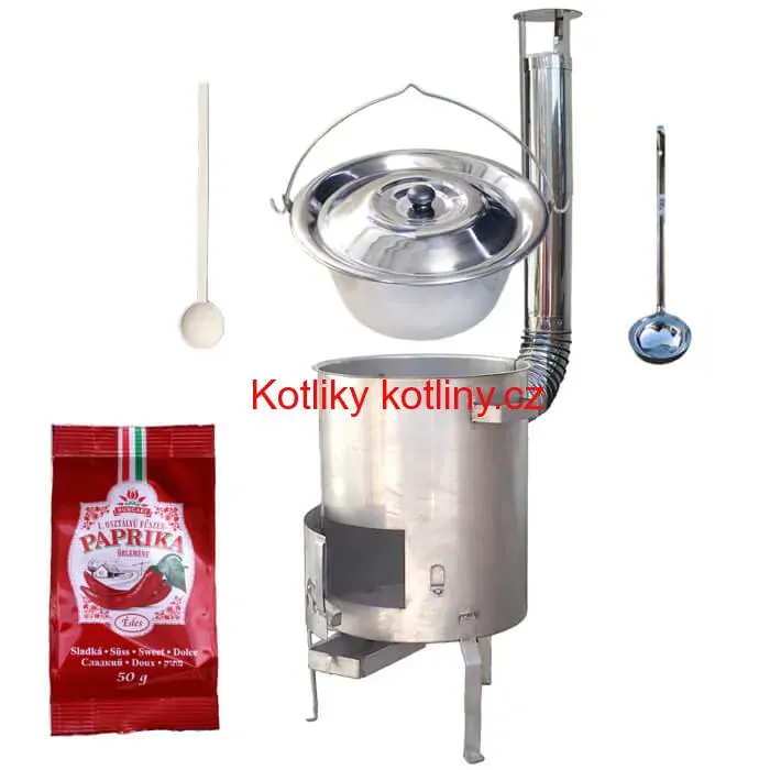 Nerezový kotlík 30 L (1,2 mm) INOX + nerezová kotlina (1,5 mm) 45 cm STRONG EXCLUSIVE