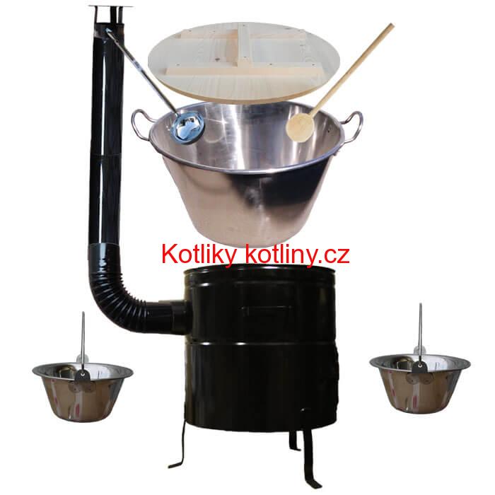 Zabijačková nerezová souprava 100L MAX + 2 servírovací kotlíky