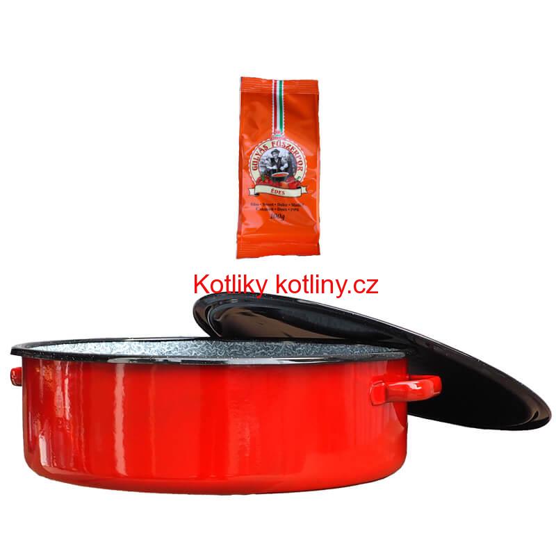 Smaltovaný kastrol s poklicí 10 L CLASSIC + paprikový pepř na guláš