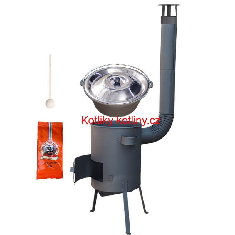 Litinový kotlík 16 L + žáruvzdorná kotlina 36 PLUS 600 4 MM