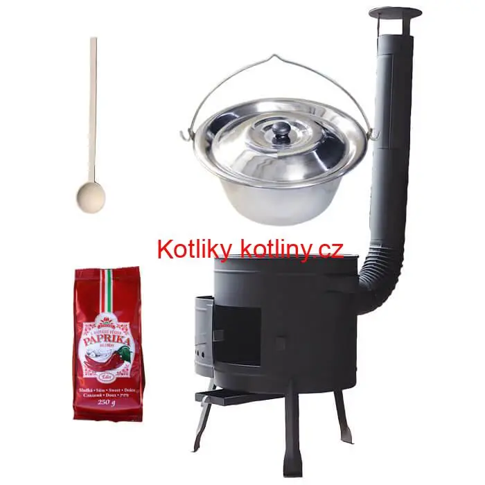 Nerezový kotlík 22 L (0,8 mm) INOX + silnostěnná (1,5 mm) žáruvzdorná kotlina BALKY STRONG 42 PLUS 600
