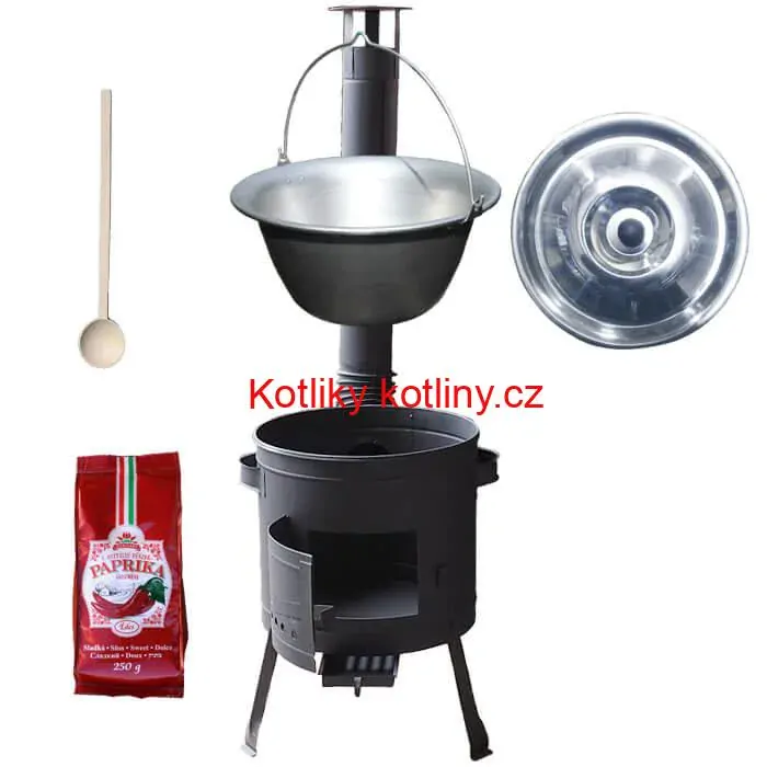 Nerezový kotlík 20 L (1,5 mm) + silnostěnná (1,5 mm) žáruvzdorná kotlina BALKY STRONG 42 PLUS 600