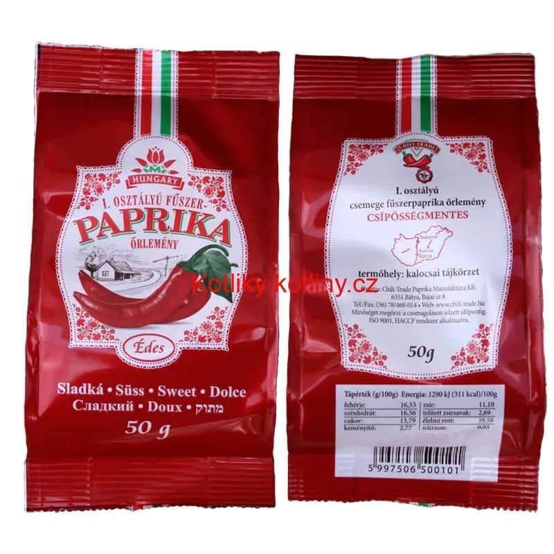 Smaltovaný hrnec s poklicí 10,4 L červený + sladká paprika GURMÁN 50 g
