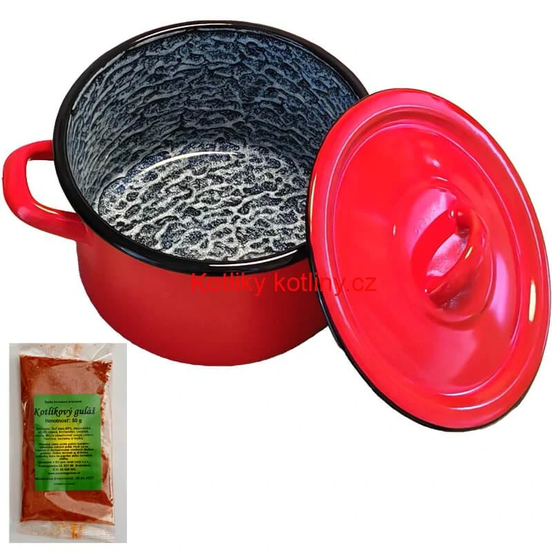 Smaltovaný hrnec s poklicí COMBI 30 l + směs koření na kotlíkový guláš 50 g