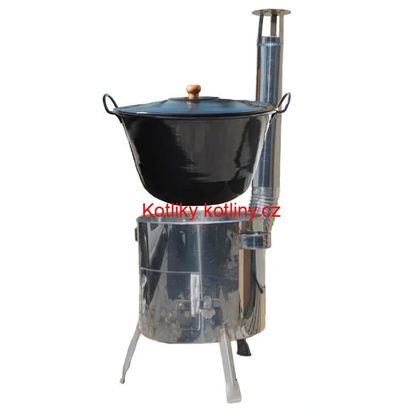 Smaltovaný kotel 70 L + nerezová kotlina 53 cm LUSTRO