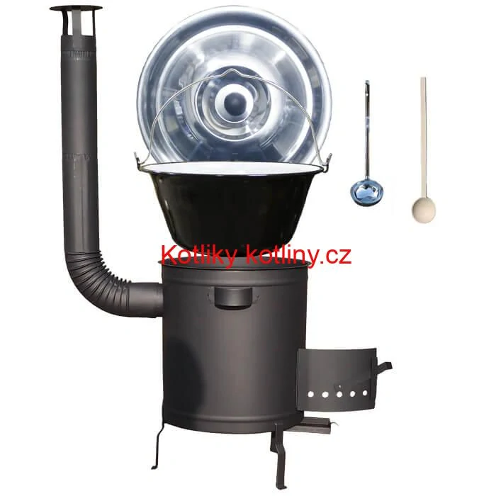 Smaltovaný kotlík 16 L (1,2 mm) + hrubostěnná (1,5 mm) a žáruvzdorná kotlina 39 PLUS 600