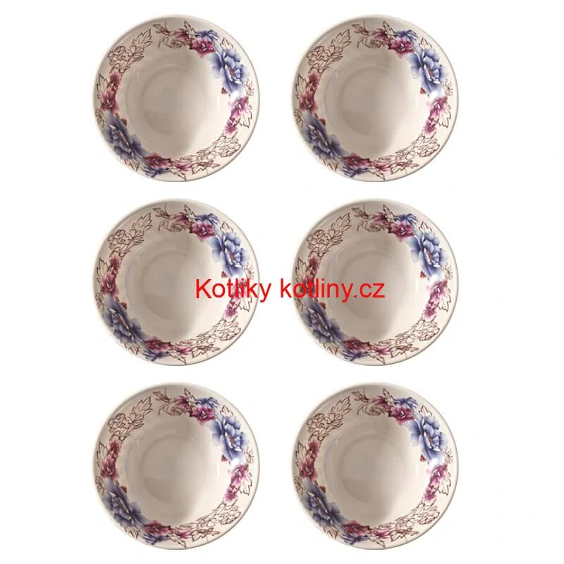 Plastová miska s květinovým vzorem (750 ml) – nyní v sadě 6 kusů!