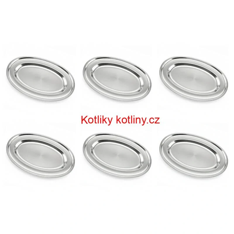 Nerezové podnosy pro catering - set 6 ks (40,5cm) - Servíruj s jistotou a stylem