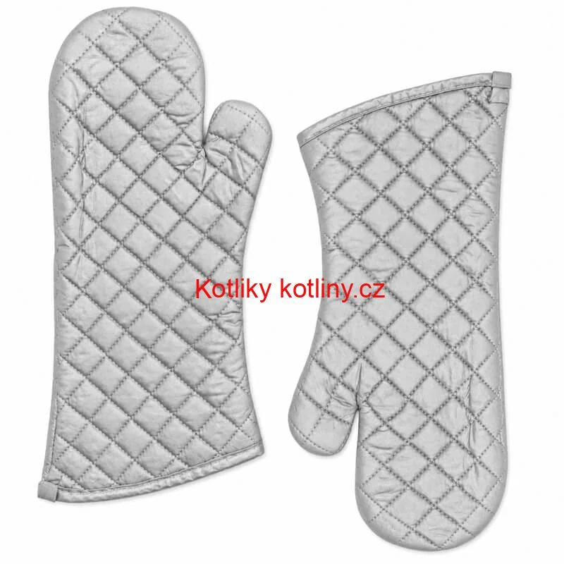 Chňapky stříbrné dlouhé 35 cm — sada 2 ks