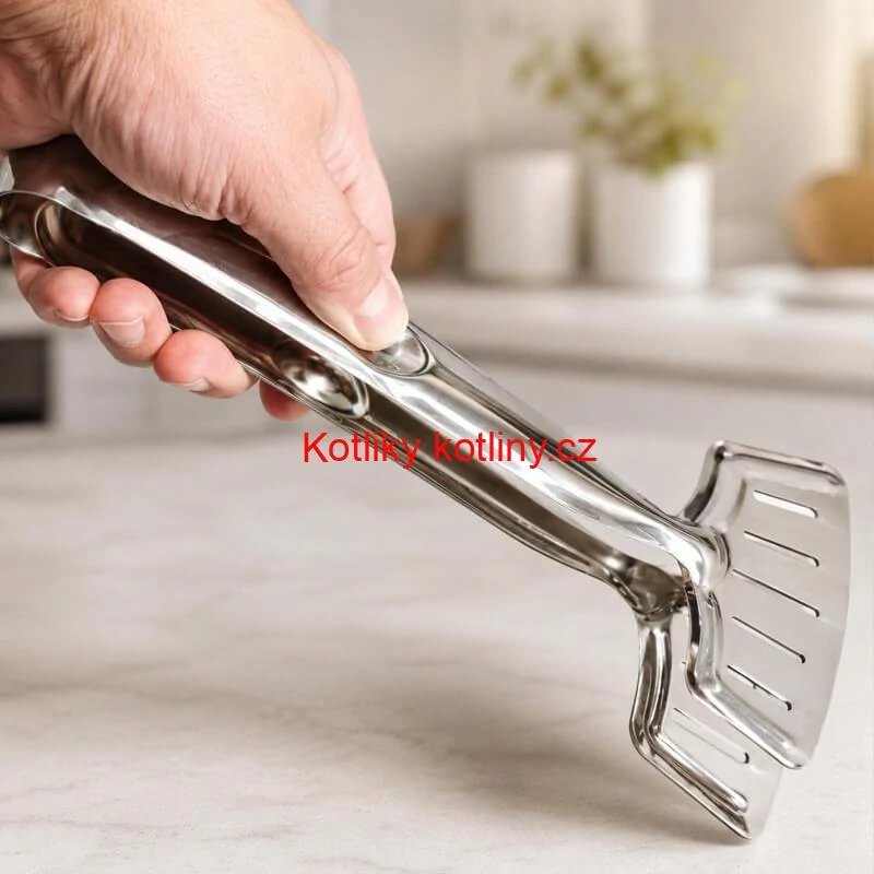 Nerezové kleště na rybu – kuchyňská obracečka 2 v 1, 28 cm