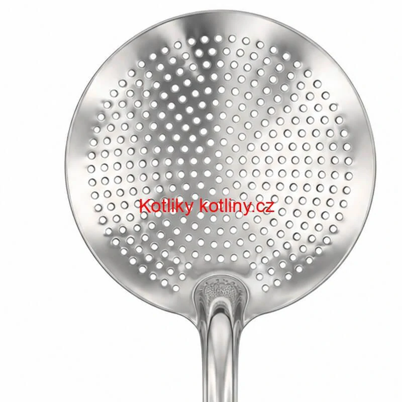 Nerezová děrovaná naběračka – sítko 19 cm, 48 cm