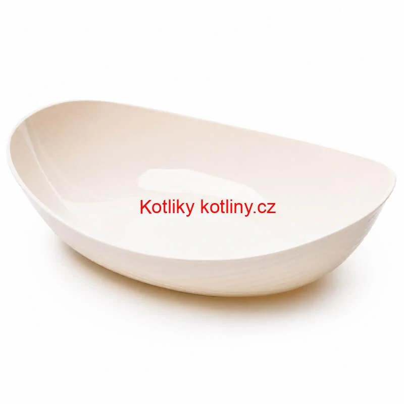 Plastová servírovací miska loďka 28,5 cm – smetanová