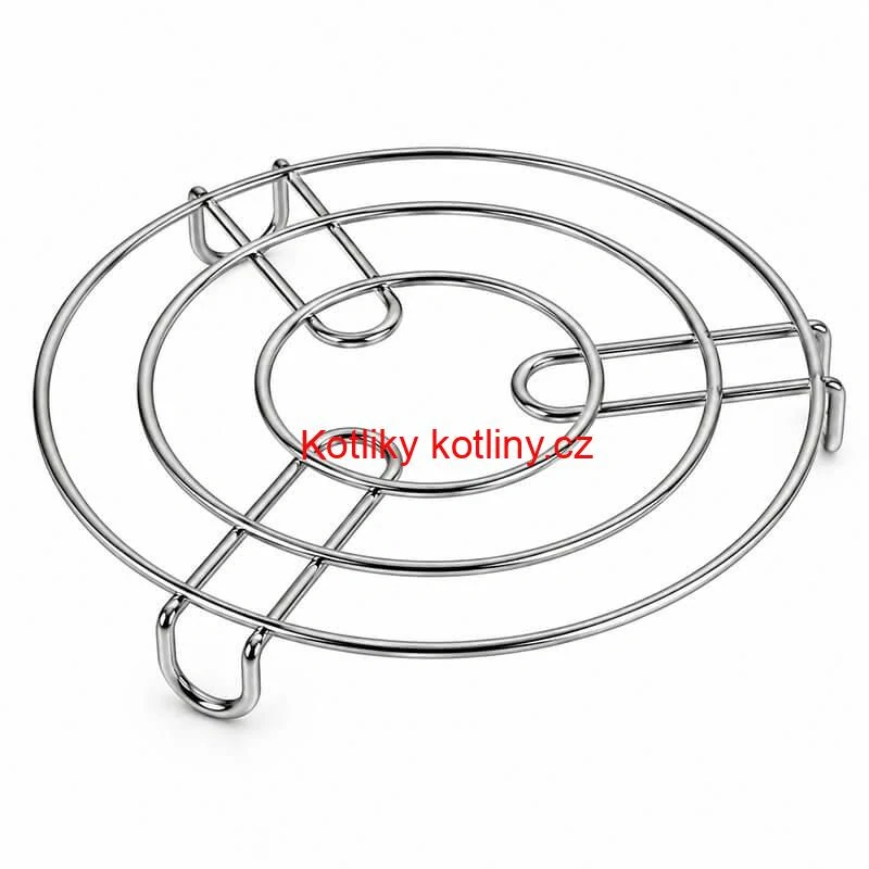 Kulatá nerezová podložka pod hrnec s průměrem 20 cm a výškou 2 cm