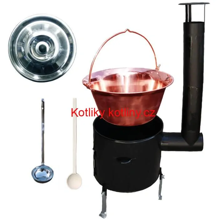 Měděný 30 L + smaltovaná kotlina 45 cm EXCLUSIVE