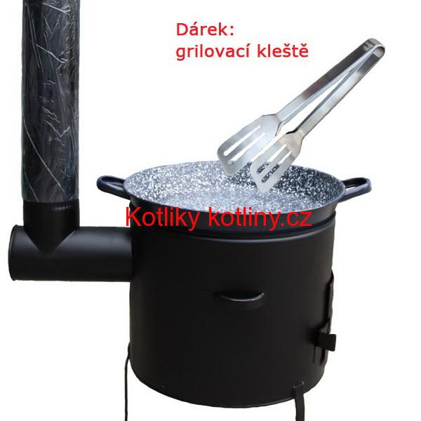 Grilovací pánev s oušky + kotlina 39 cm