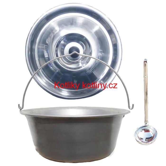 Nerezový kotlík 15 L (1,5 mm) + nerezová poklice
