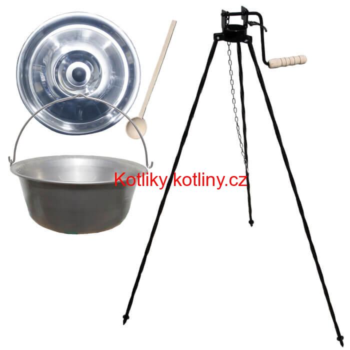 Nerezový kotlík 30 L (1,5 mm) + stojan s kladkou VAR