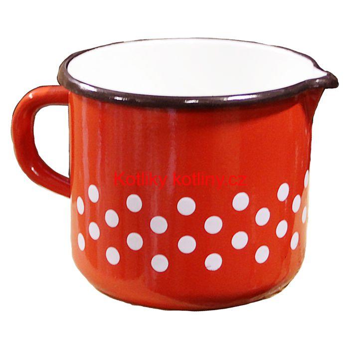 Smaltovaný hrnek 1,5 L (tečky)