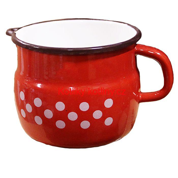 Smaltovaný hrnek s výlevkou 1,5 L