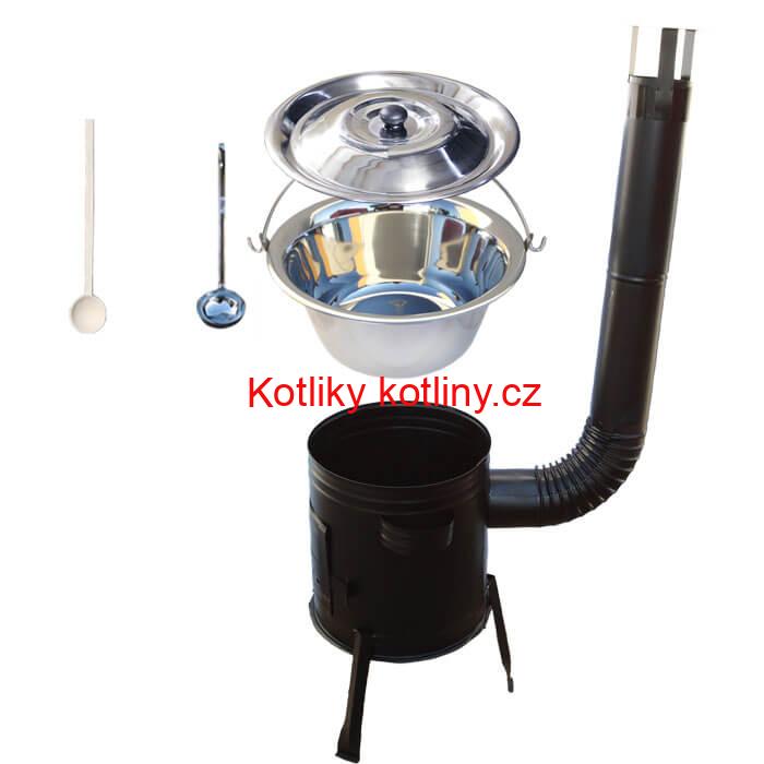 Nerezový kotlík 14 L (0,8 mm) + kovová kotlina 36 CLASSIC (KOV)