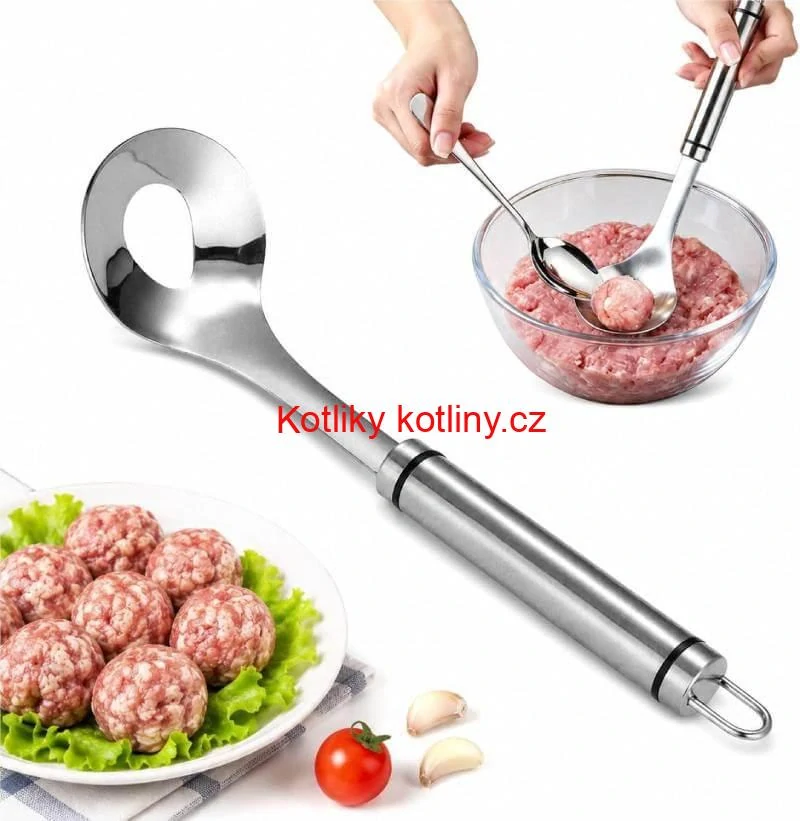 Nerezové tvořítko na masové kuličky, karbanátky a knedlíčky 18 cm