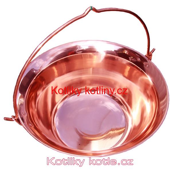 Kotlík měděný 14 L + antikórová naběračka