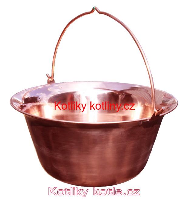 Kotlík měděný 30 L + antikórová naběračka